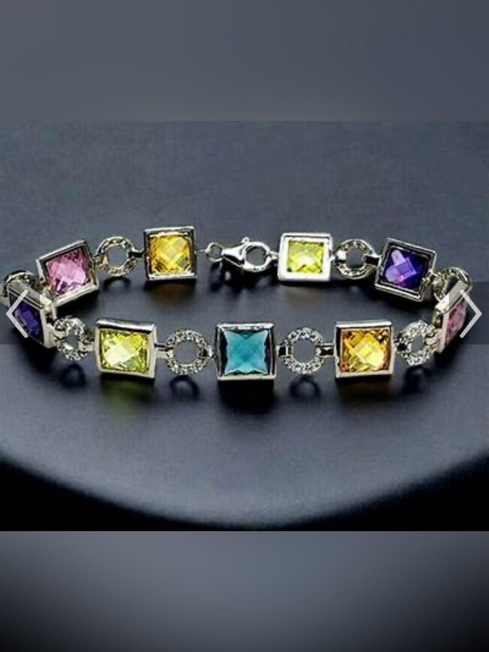Gorgeous faceted crystal bracelet rhodium plated BNIB Tocara Montreal designer